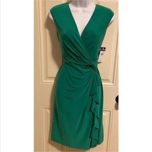 Women's Chaps Side Draped Dress in Green
